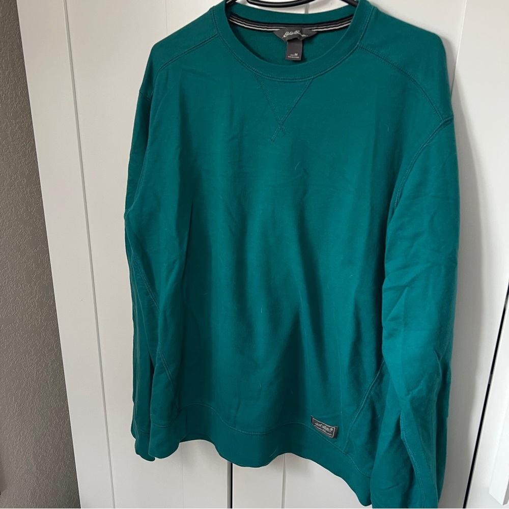 Eddie Bauer Men’s Crewneck Sweatshirt Teal, Sz Men’s M